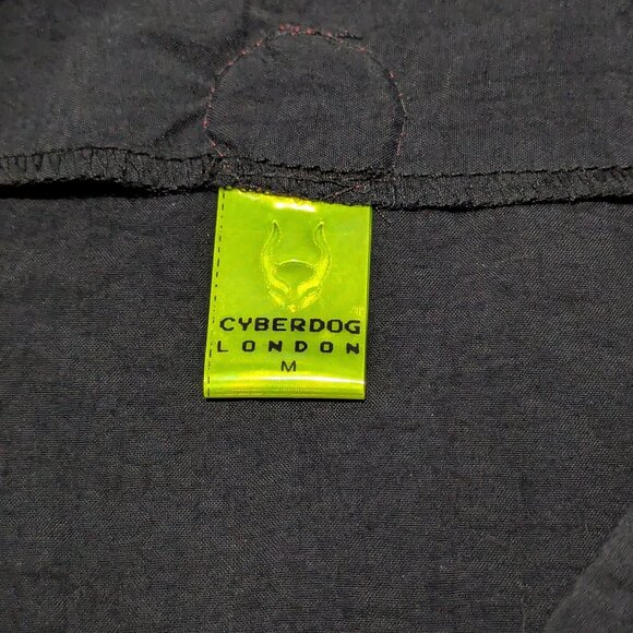 Vintage Cyberdog Loin Cloth Panel Skirt Red Circuitry Black Medium - Picture 7 of 8